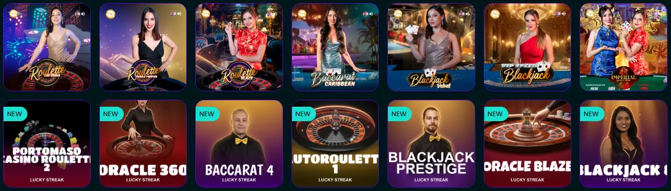 Live Casino at Space Slotz